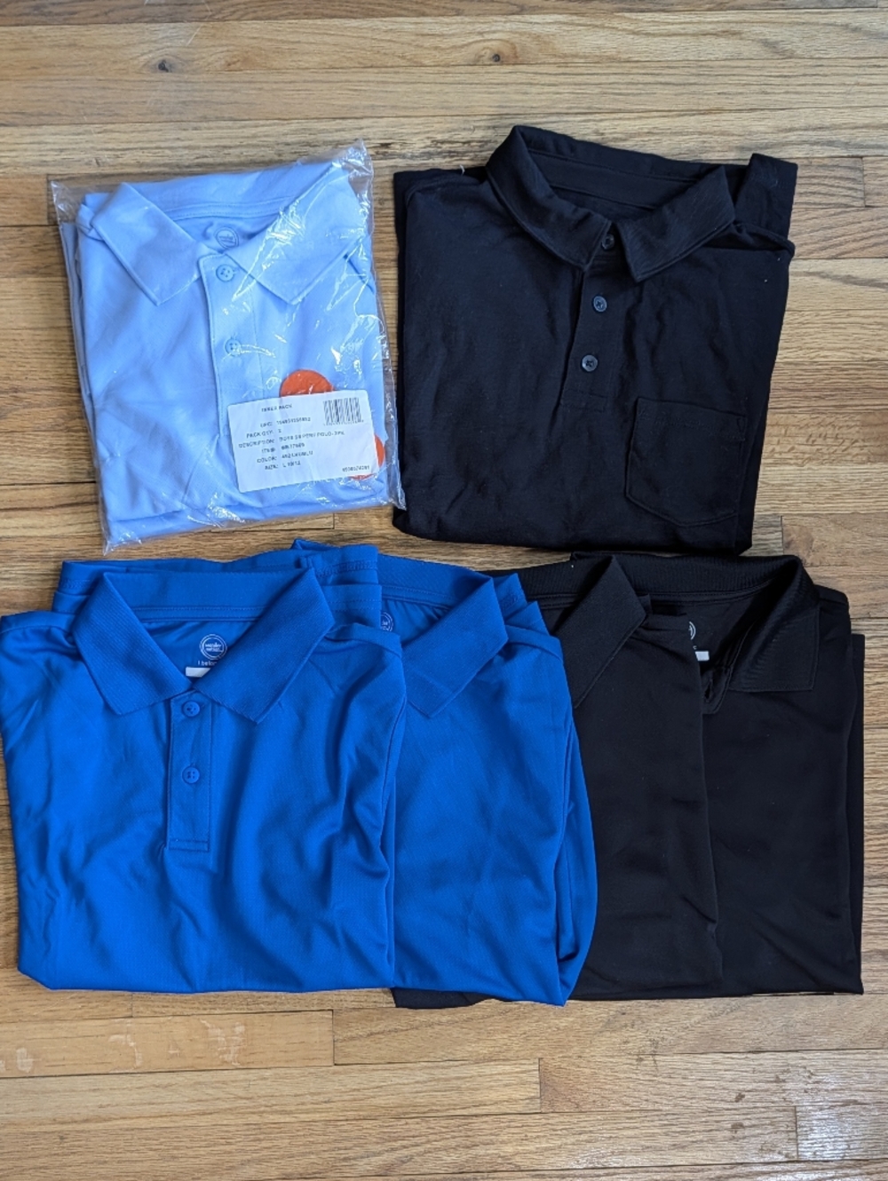 Wonder Nation Boys Polo Shirt Bundle Lot of 6 NWT Size L 10-12 Blue Black